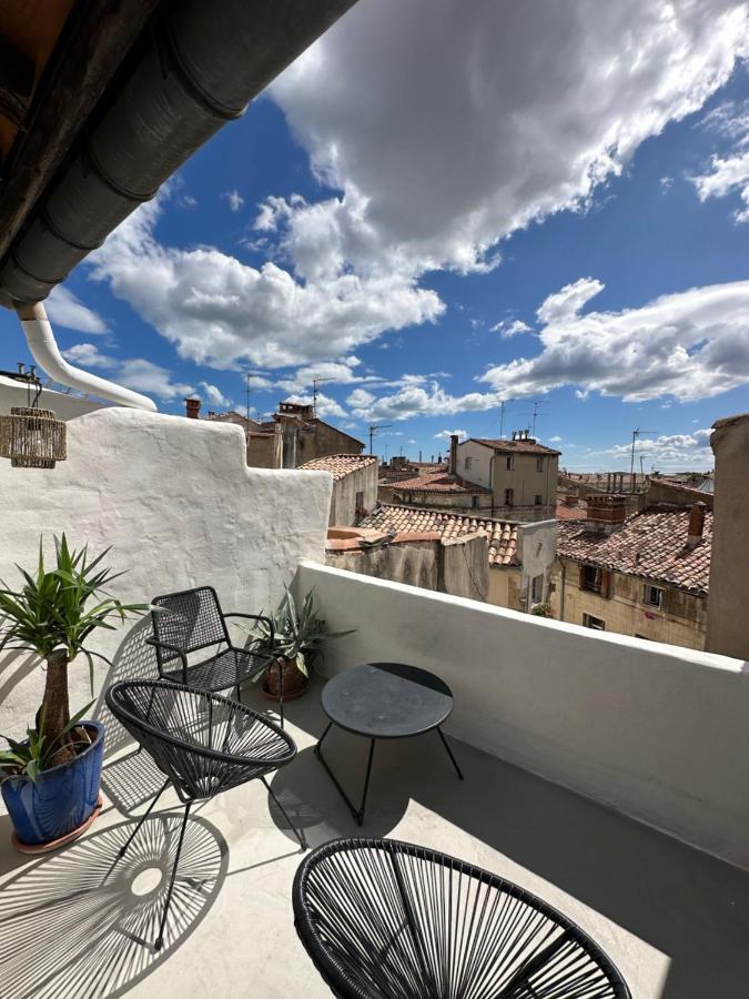 La Boheme Centre Historique - Terrasse Sur Les Toits - Hh Appartement Montpellier Buitenkant foto